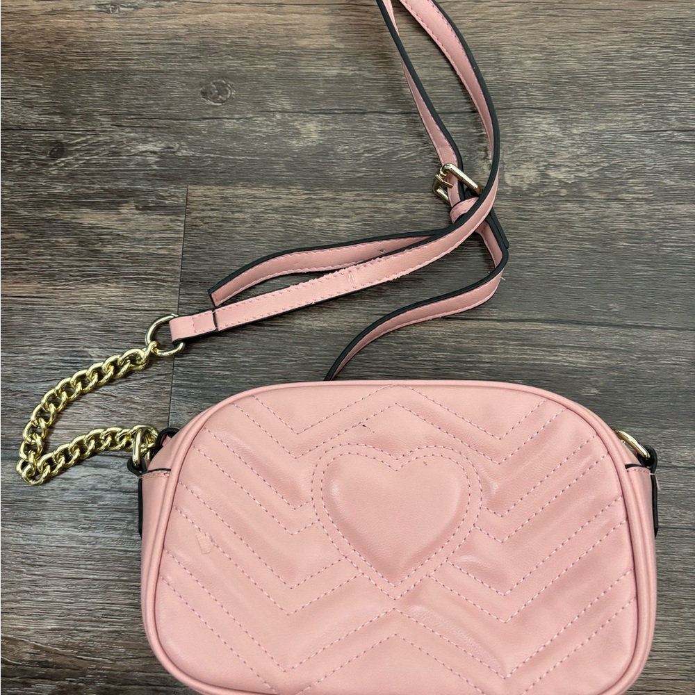Pink Quilted Crossbody Bag - Picture 2 of 2
